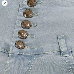 High Waist 5 Button Jeans