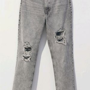 H&m Straight High Ankle Jeans