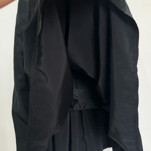 Pure Black Midi Skirt