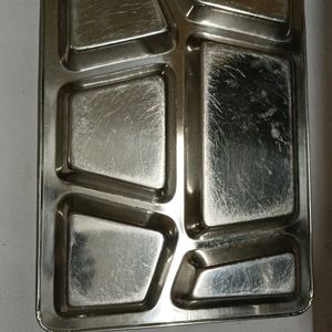 One Big Size Thali With 6 Compartments