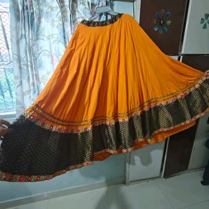 Navratri Orange Ghaghra