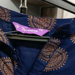 Blue Up And Down Kurti