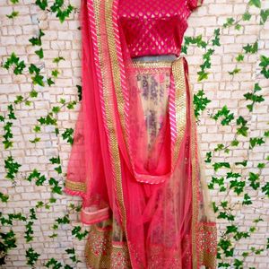 Floral Print Embroidered Lehnga Choli With Dupatta