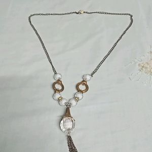 White Golden Necklace