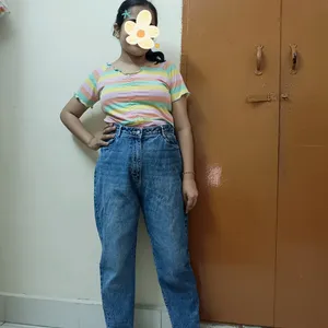 High Waisted Blue Mom Jeans