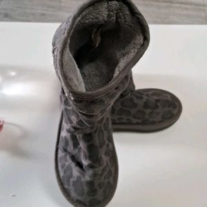 Leopard Print Fur Lined Boots size 12