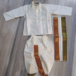 Off-white Full Set Dhoti For Baby Boy