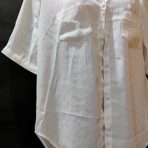 High Low Transparent White Shirt