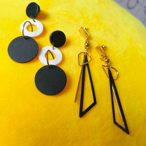 Black And White Earings