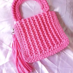 Crochet Pink Clutch / Slingbag / Bag for Girls