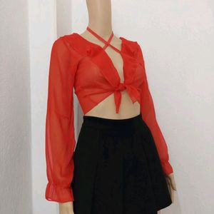 Red Mesh Top (XS/S)