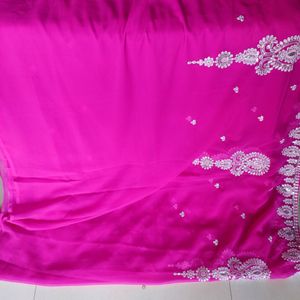 New Without Tag Embroidered Saree