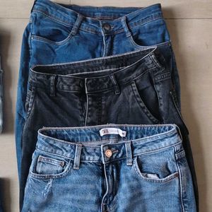 Denim Jean And Shorts Waist 26