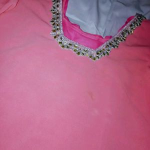 Pink Heavy Embroidered Sharara Suit