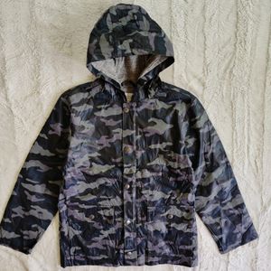 ARMY COLOUR HOODED JACKET