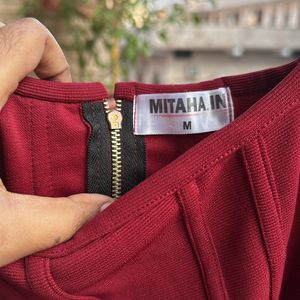 Mitaha Maroon Corset Top