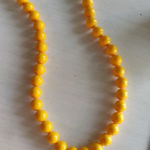 Orange Colour Big Beads Necklace