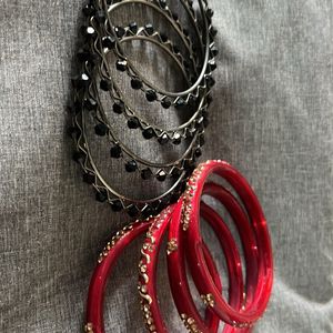 Set Of 4(2 Varieties 8 Bangles)