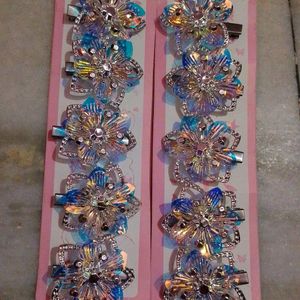 Beautiful Flowers Hair Clips 10 Pcs