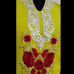 Xl Size Like New Georgette Embroidered Kurti