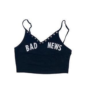 Y2K “Bad News” Crop Top