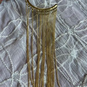 Golden Chain Single Party Wear Earring