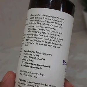 Rosemary Hydrosol Scalp &Hair Mist