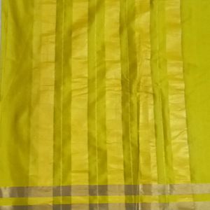 Cotton Silk With Zari Border