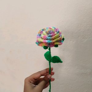 Prize Drop 🚨💥Unique Multicolored Crochet Rose 🌹