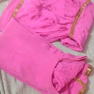 Beautiful Silk 💓Pink Colour Sharara Suit