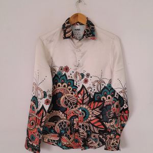 Cream Printed Shirt (Men's)