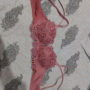 3D Flower Printed Full Coverage Padded Bra