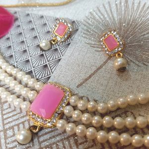 Pearl Jewellery Set Pink New 💕💕💕