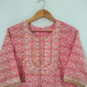 Pink Casual Kurta (Women's)