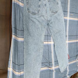 Washed Mid Rise Blue Denim