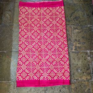 Khadi Silk Ajarakh Printed Saree