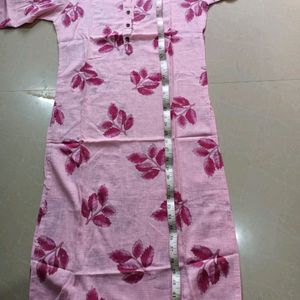 Pink Cotton Kurti