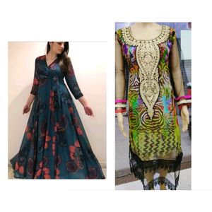 Women's combo Gown And Kurti 😍😍