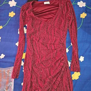 Maroon Colour Dress