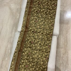 Olive Tissue Saree