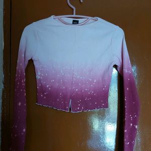 Pink Kawaii Crop Top For WOMENS