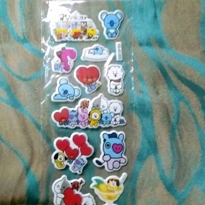 Cute BTS BT21 13 Stickers🥰