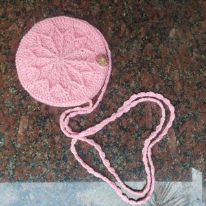 Handmade Baby Pink Sling Bag