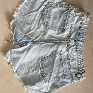 ICE BLUE Denim shorts Unique Color