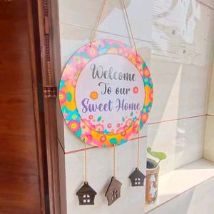 Stylish Welcome To Sweet Home Wall Hanging