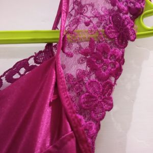 Lace Nighty With Robe For Women