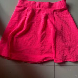 H&M SKIRT(fluorescent Pink Colour)