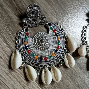 Oxidized Silver Jhumka.