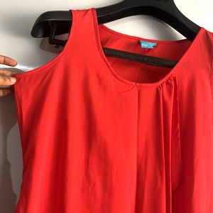 Red Sleeveless Party Top