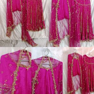 Rose Color Wedding Lahenga Choli Set